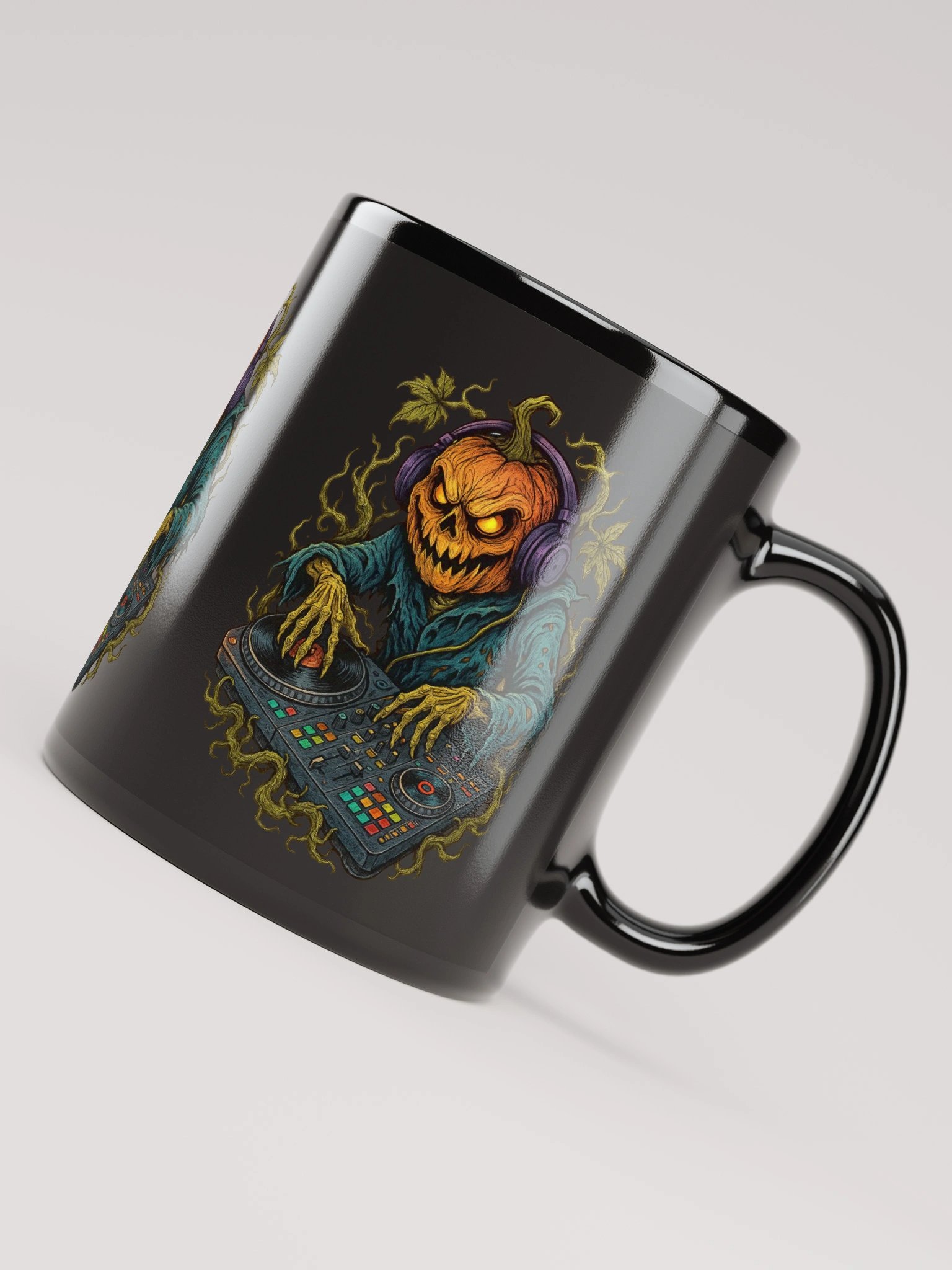 Theatrically Jerry: "DJ Jack-O-Lantern Spins Halloween Beats" Mug product image (4)