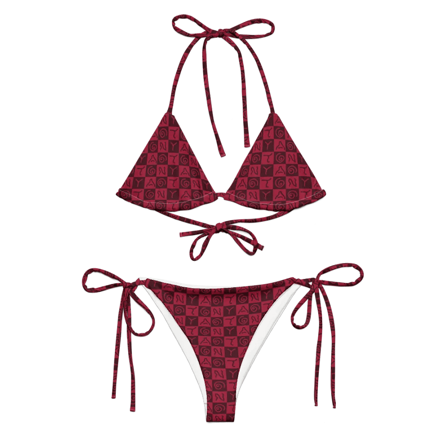 Red and Black Checkered Bikini product image (1)