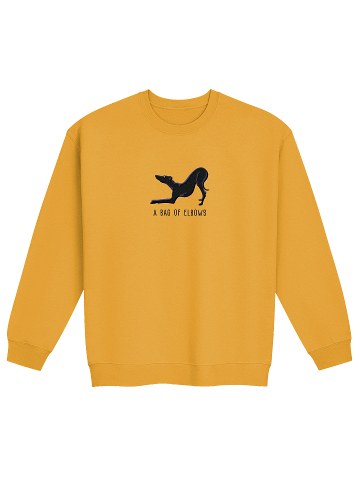 A Bag of Elbows Sweatshirt (Embroidered) of an Italian Greyhound(Black) product image (13)