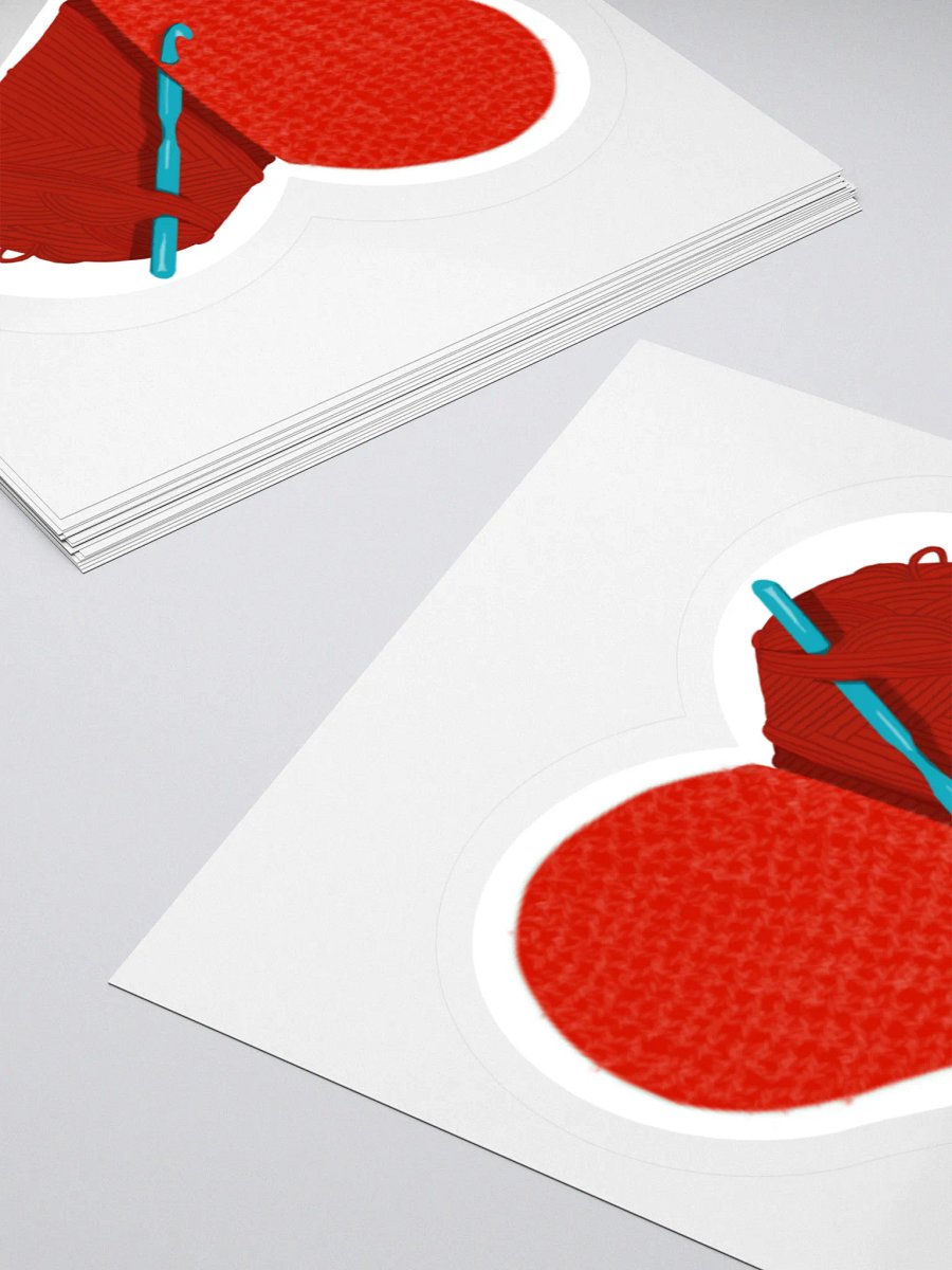 Crochet Love - Red Sticker product image (11)