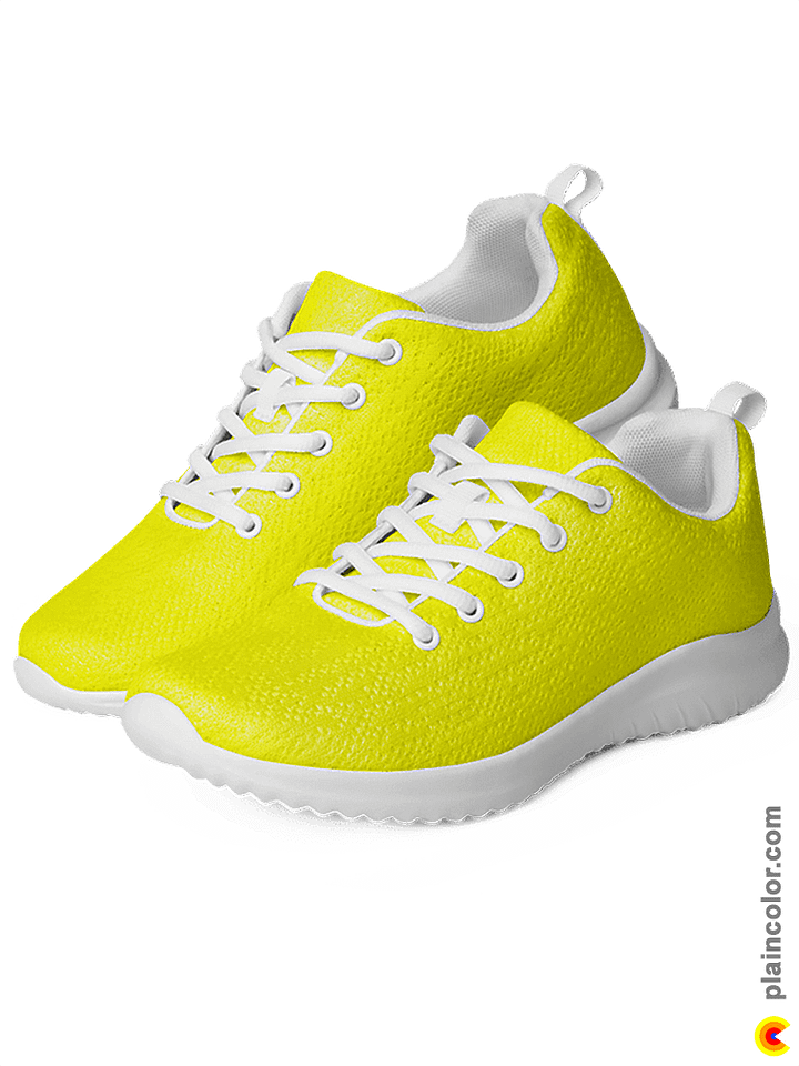 Women's Bright Yellow Athletic Shoes Lace-up Sneakers product image (2)