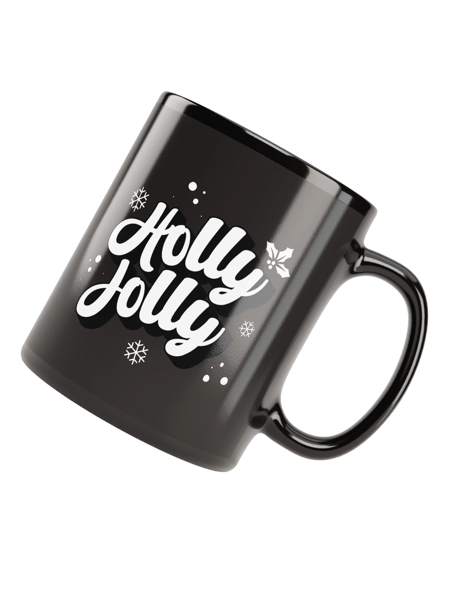 HOLLY JOLLY Coffee Mug Christmas Typography Minimalist product image (7)