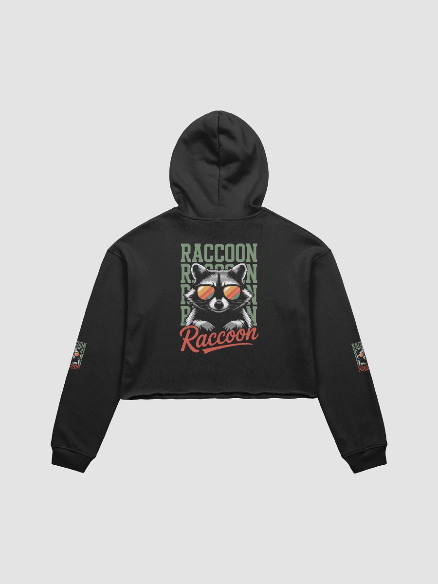 Cool Raccoon Sunglasses Crop Hoodie product image (9)