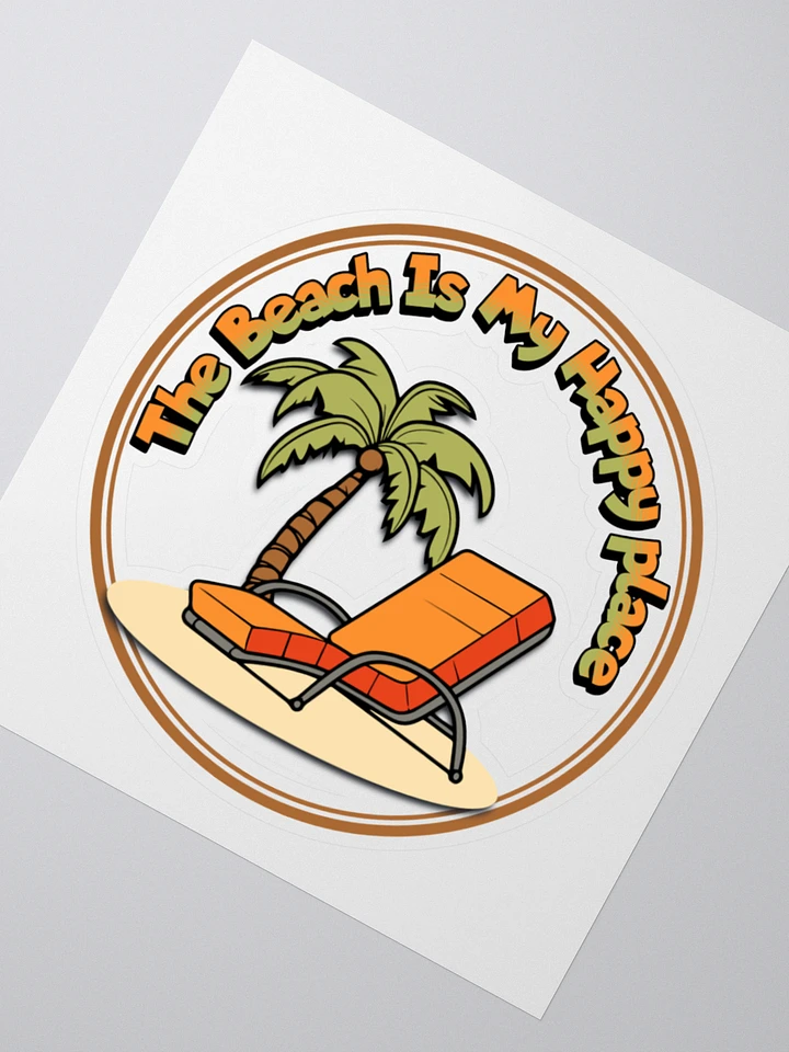 The Beach Is My Happy Place - Kiss Cut Stickers product image (2)