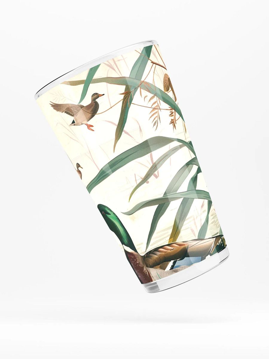 “Kyoto Kamogawa River” Tranquil Mallard Pond Glass Art product image (4)