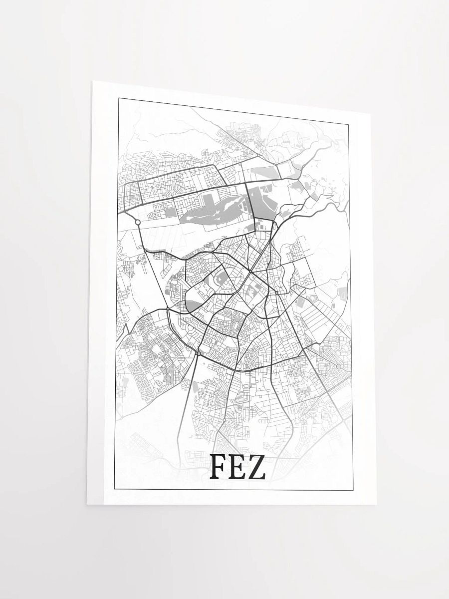 Fez, Morocco, city map print product image (15)