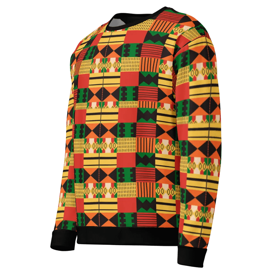Eco-Chic: Flat African Pattern All-Over Print Sweatshirt product image (5)