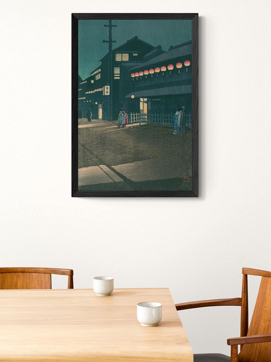 Night Scene at Soemoncho District, Osaka - Kawase Hasui product image (1)