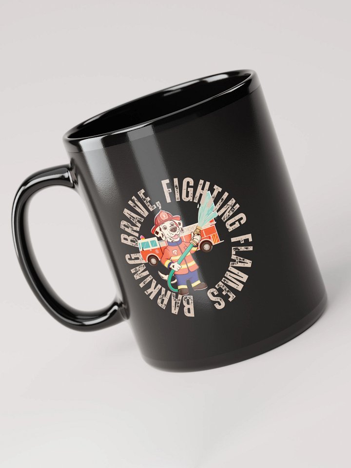 barking brave fighting flames mug product image (2)