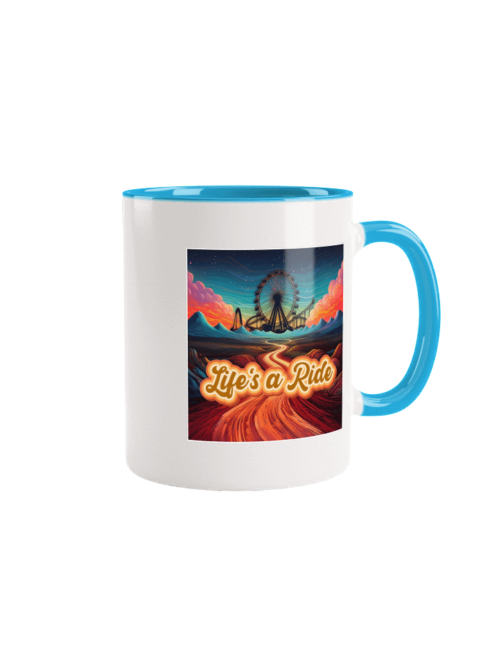 Life's A Ride Blue Ceramic Mug product image (1)