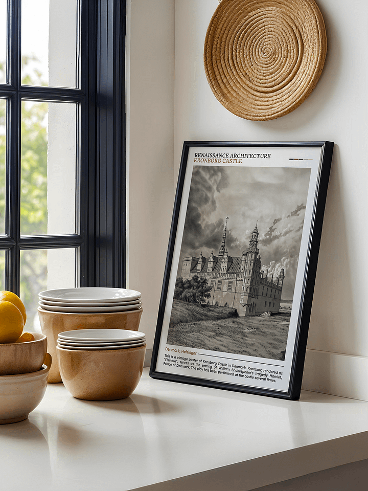 Kronborg castle - Vintage poster - Portrait product image (4)