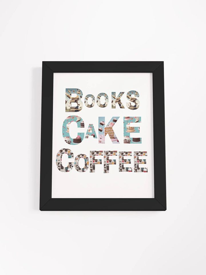 Books Cake Coffee - Framed Poster Print product image (4)