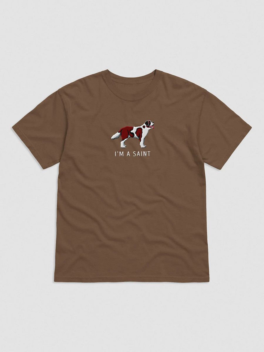 I'm a Saint T-Shirt(Embroidered) of a Saint Bernard(Mahogany) product image (4)