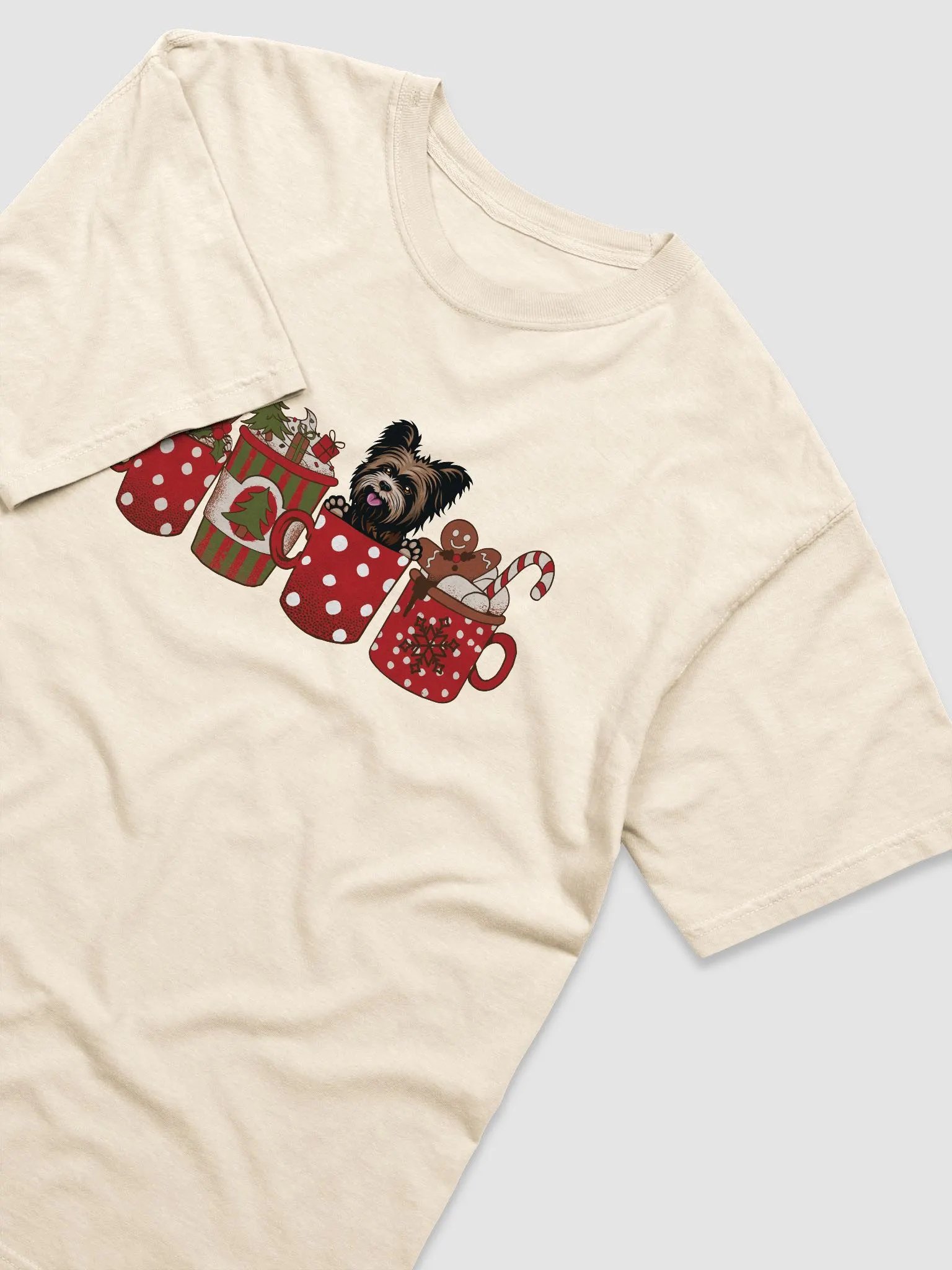 Cute Yorkshire Terrier(2) in a Christmas Cup T-Shirt | Funny Christmas Yorkie Pup in a Cup product image (16)