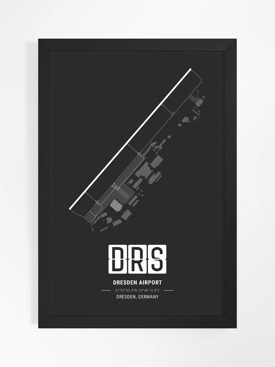 Framed Airport DRS Premium Map On Matt Paper product image (1)