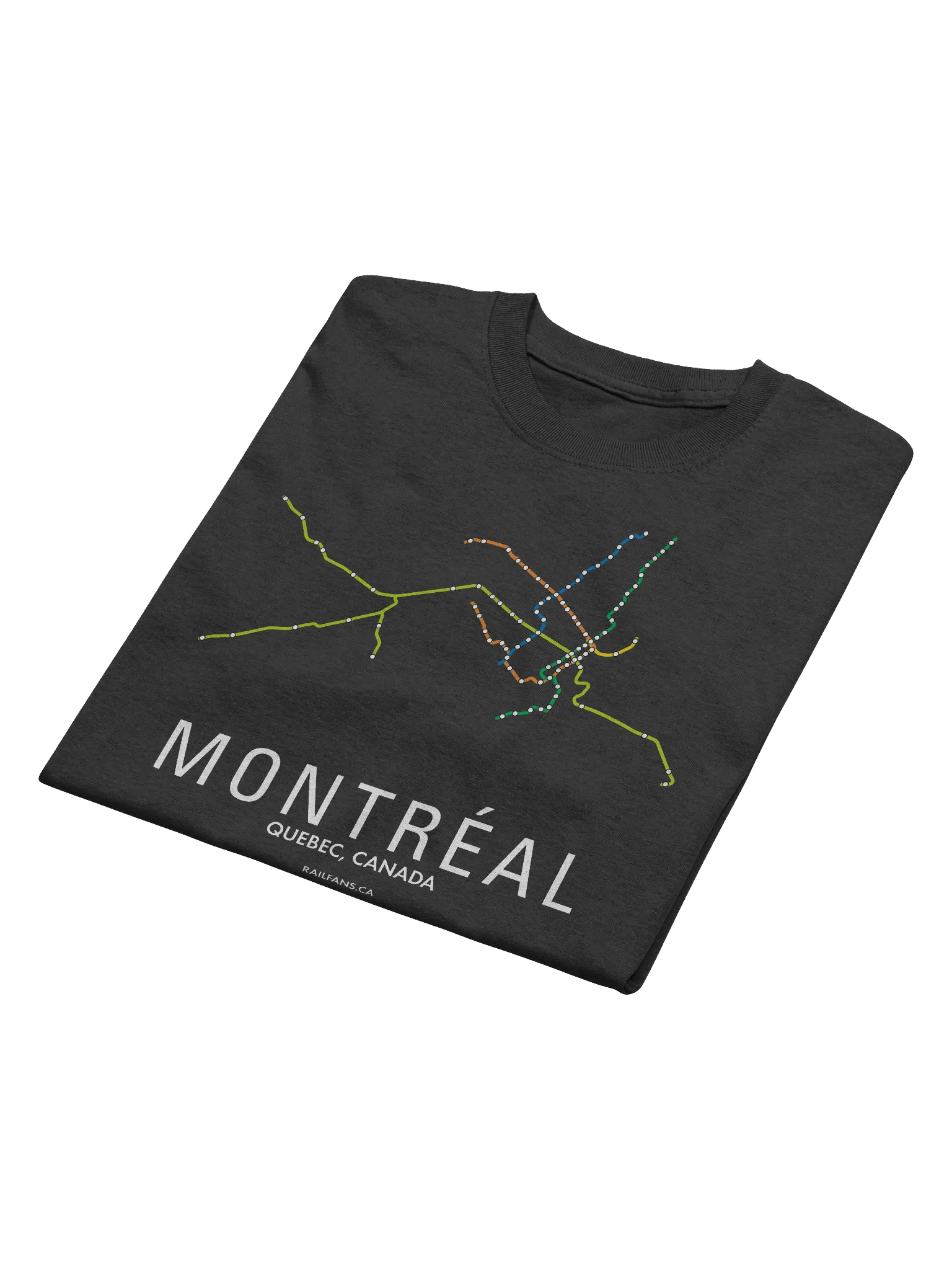 The Rail Fans Canada Map T-Shirt - Montreal product image (3)