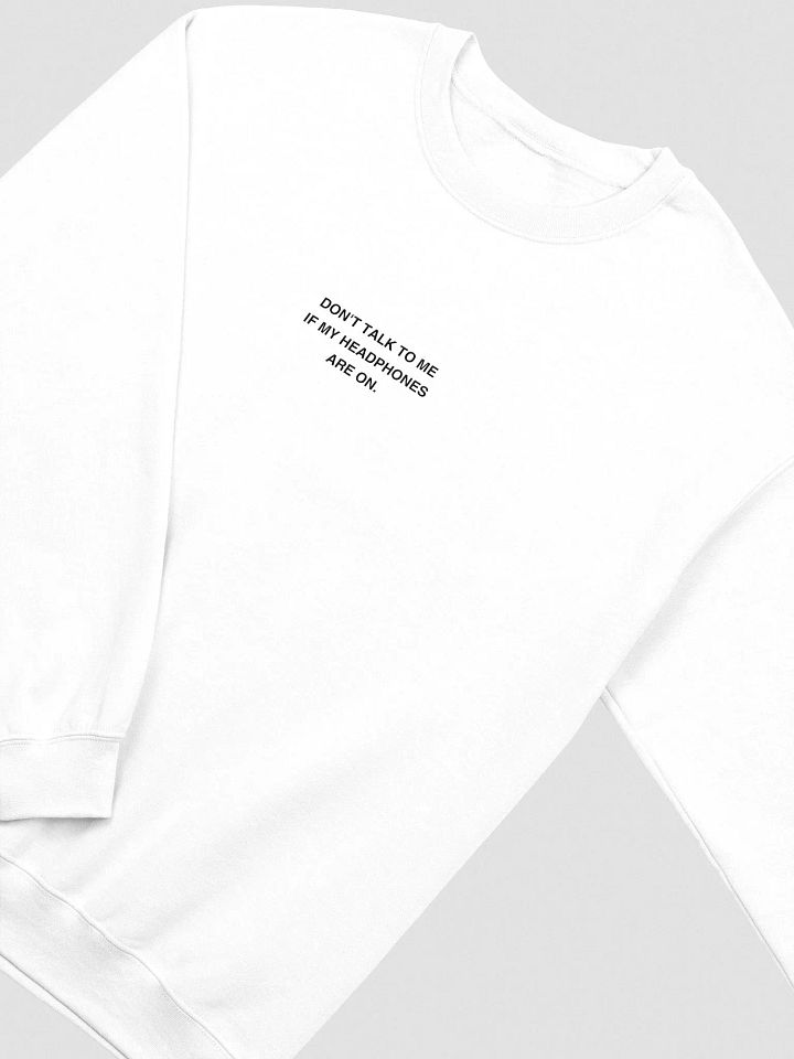 HEADPHONES ON embroidered crewneck (black) product image (1)