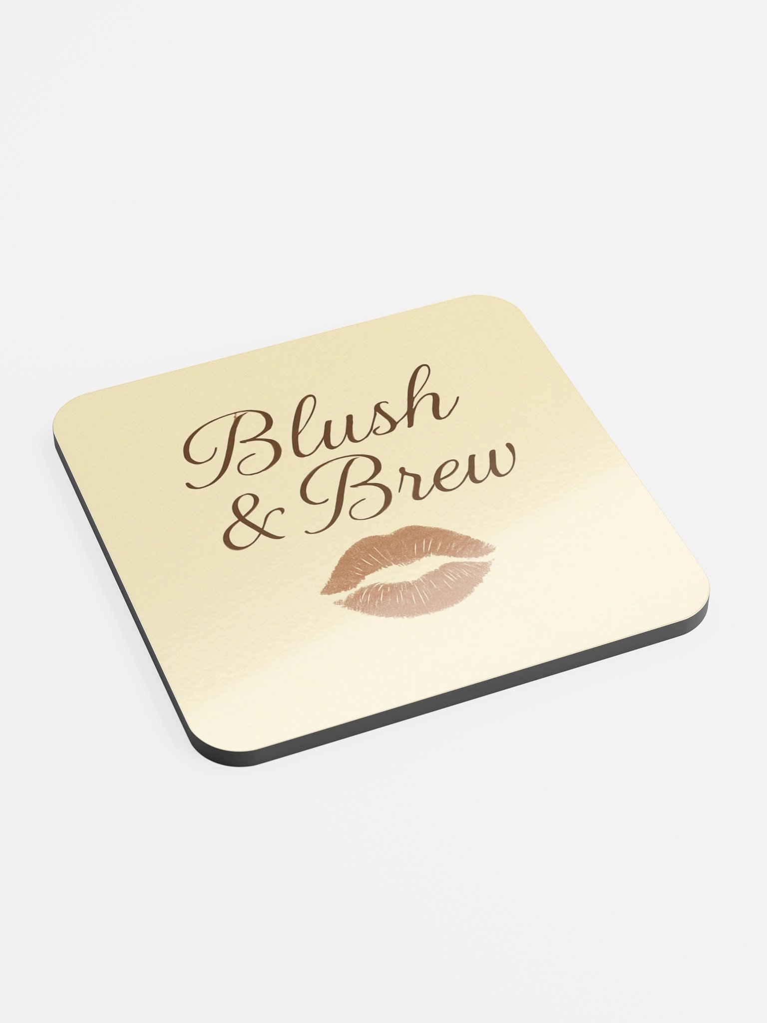 Blush & Brew Yellow Coaster product image (2)