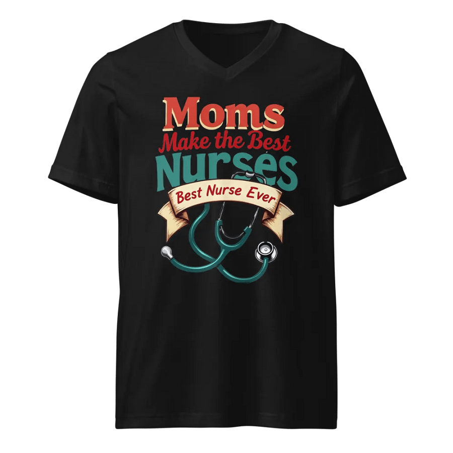 Moms Make the Best Nurses V-Neck Tee product image (1)