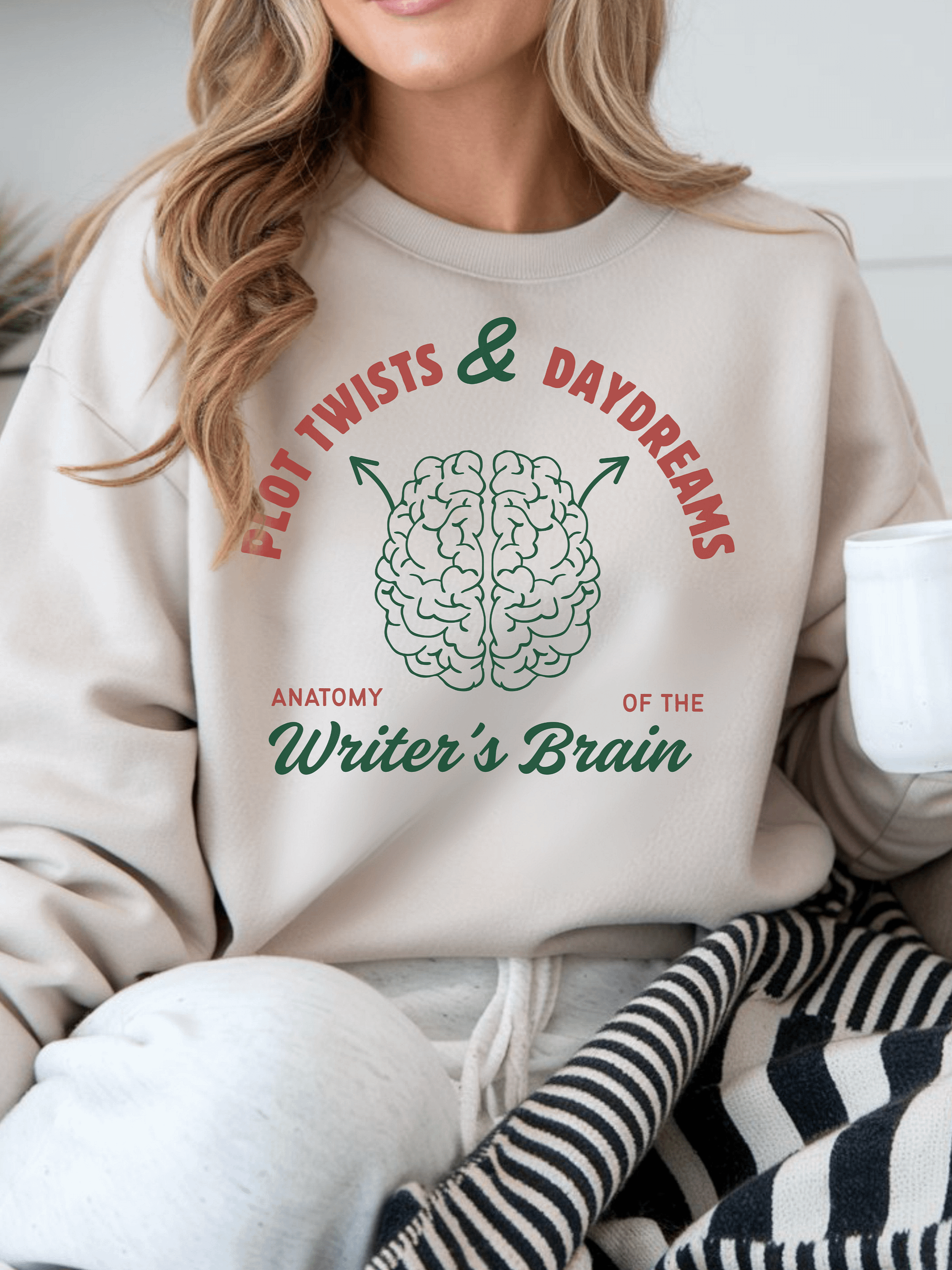 Writer's Brain Anatomy Crewneck Sweatshirt product image (1)