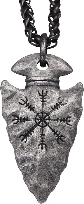 Viking Helm of Awe Arrowhead Protection Talisman Pendant Necklace product image (1)