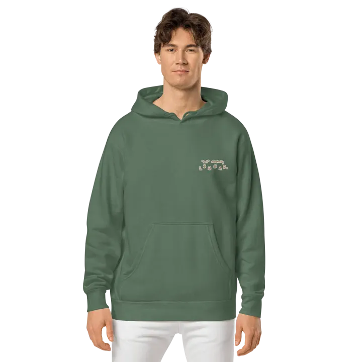 *not* mentally linear (L.C. brown bubble design) embroidered pigment hoodie product image (2)