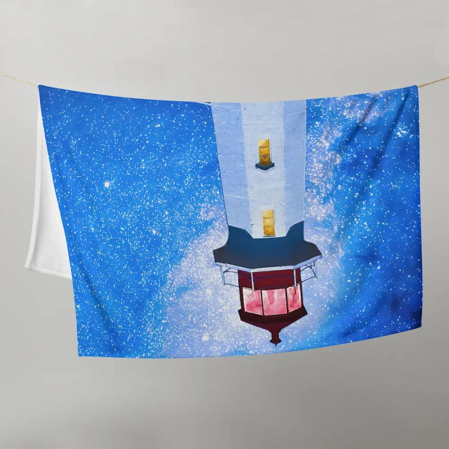 Peggy's Cove Lighthouse By Night Throw Blanket product image (9)