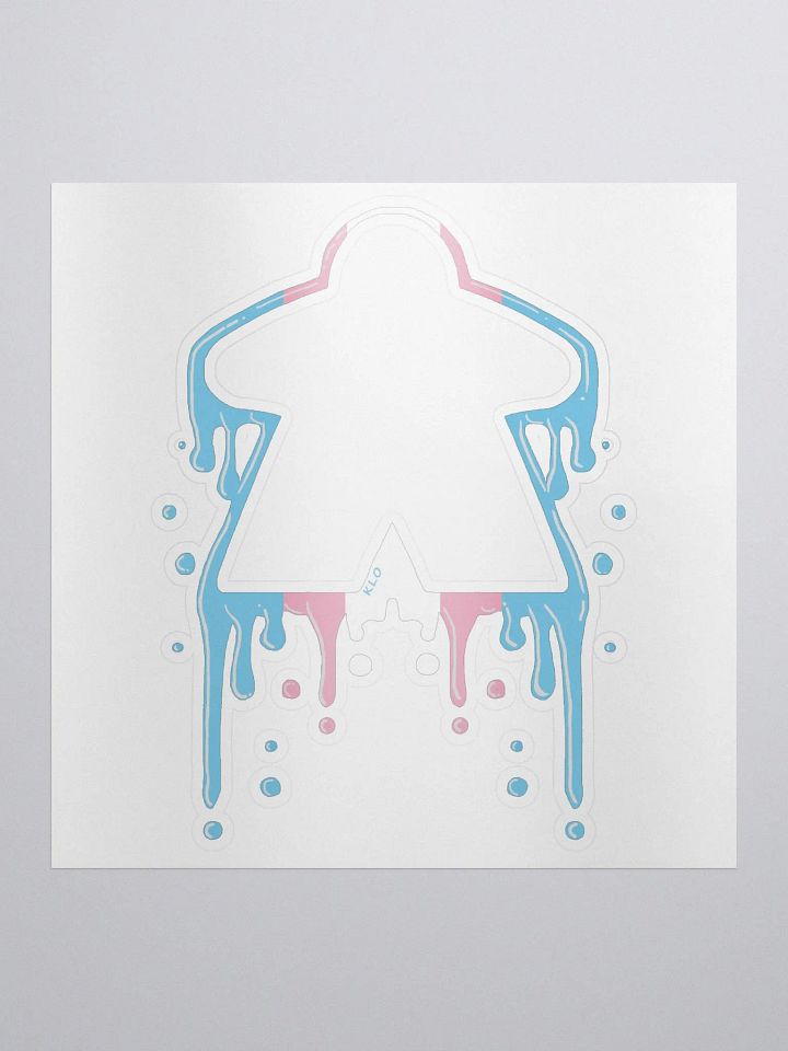 Drippy Trans Pride Meeple Sticker product image (2)