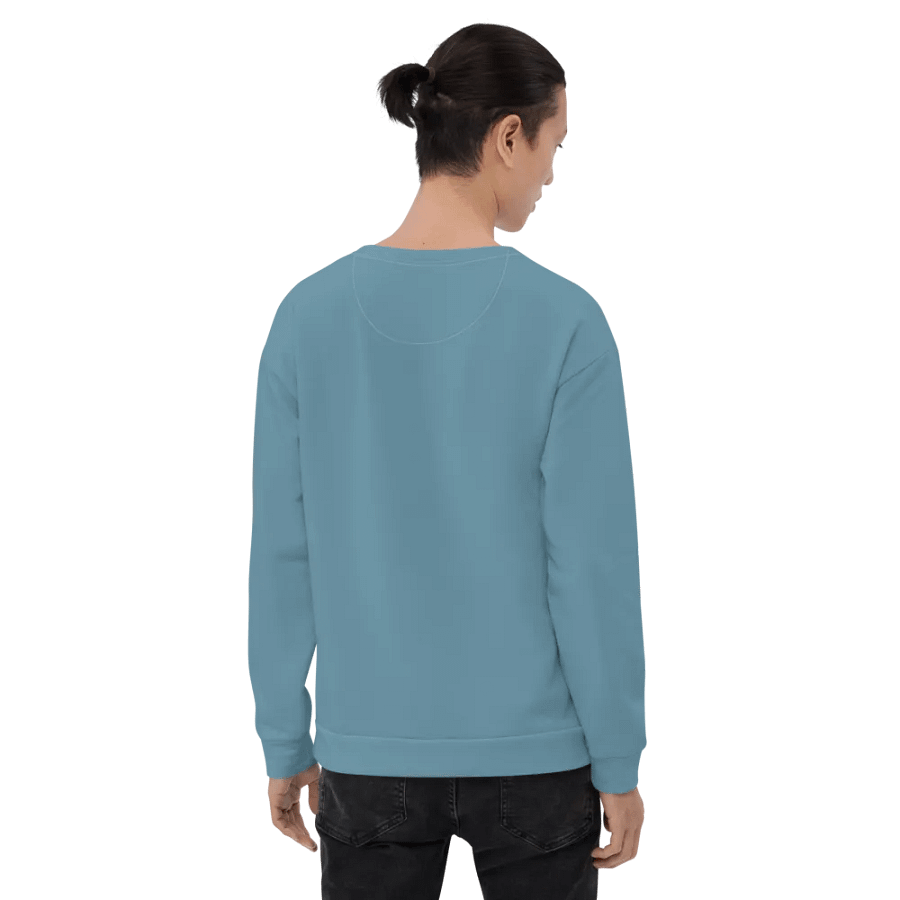 Plain Medium Light Blue Soft Summer Unisex Recycled Polyester Heavyweight Premium Sweatshirt by Treasure Pie product image (8)