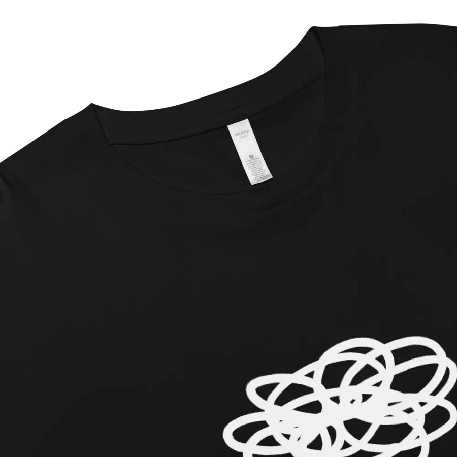 BUSY-BRAINED (white design) printed cotton crop top product image (5)