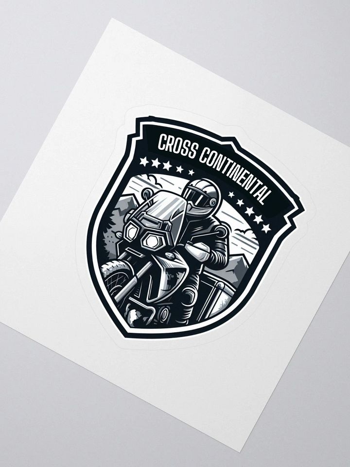 Cross Continental Motorcycle Rider Kiss Cut Stickers | | AI Design cross continental touring product image (2)