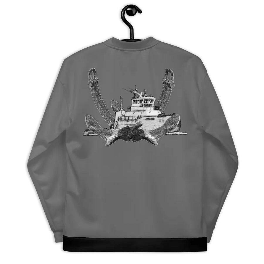 Twin Anchor Titan tug Gray Bomber Jacket product image (8)