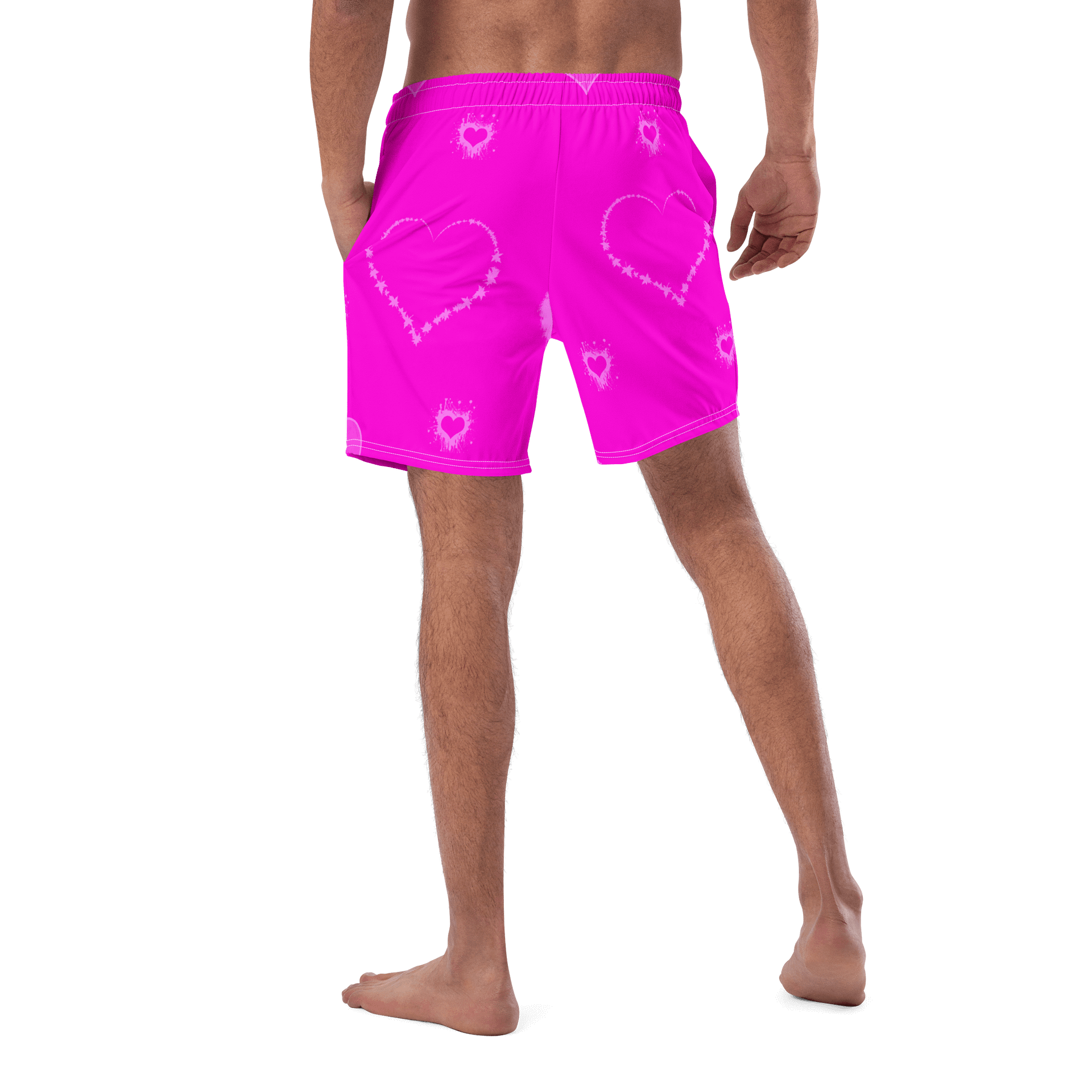 Hot Pink Hearts Swim Trunks product image (2)