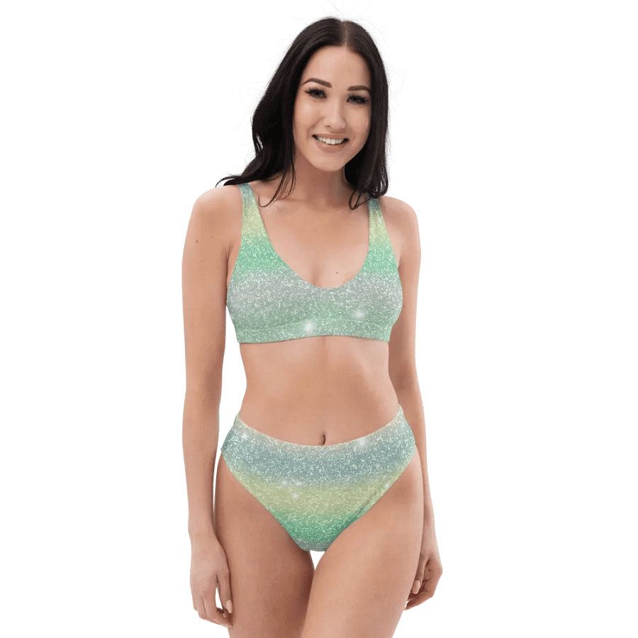 Glitter Unicorn Texture Design High Waisted Bikini (11) product image (5)
