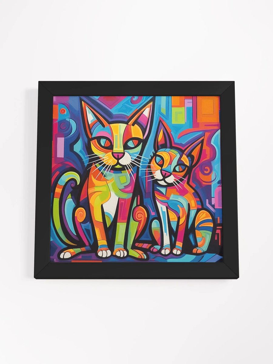 Colorful Curious Cats Abstract Wall Art product image (39)