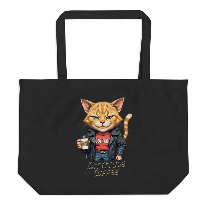 Cattitude & Coffee Organic Tote product image (1)