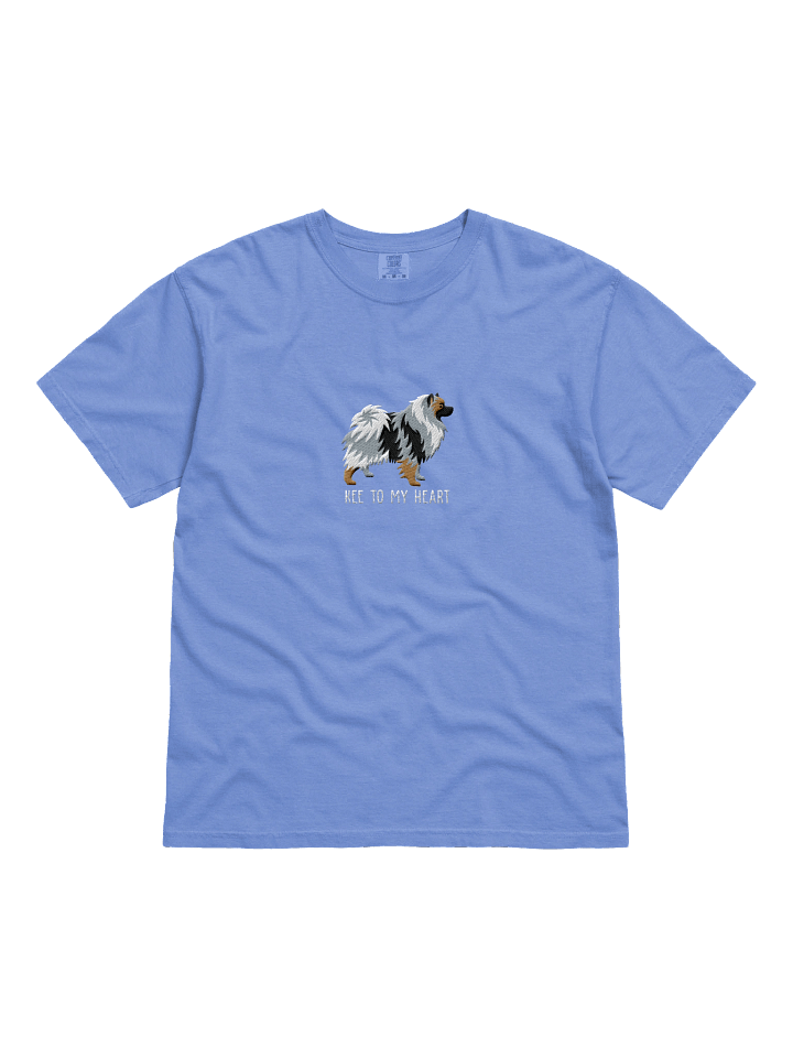 Kee to My Heart T-Shirt(Embroidered) of a Keeshond(Brownish Gray) product image (31)