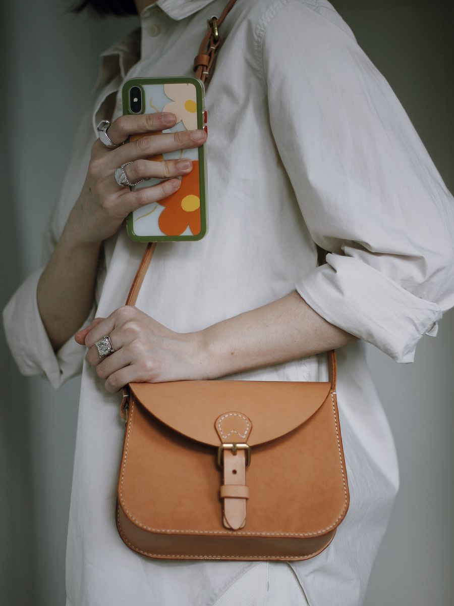 Vegetable Tanned Leather Saddle Bag - Small product image (5)