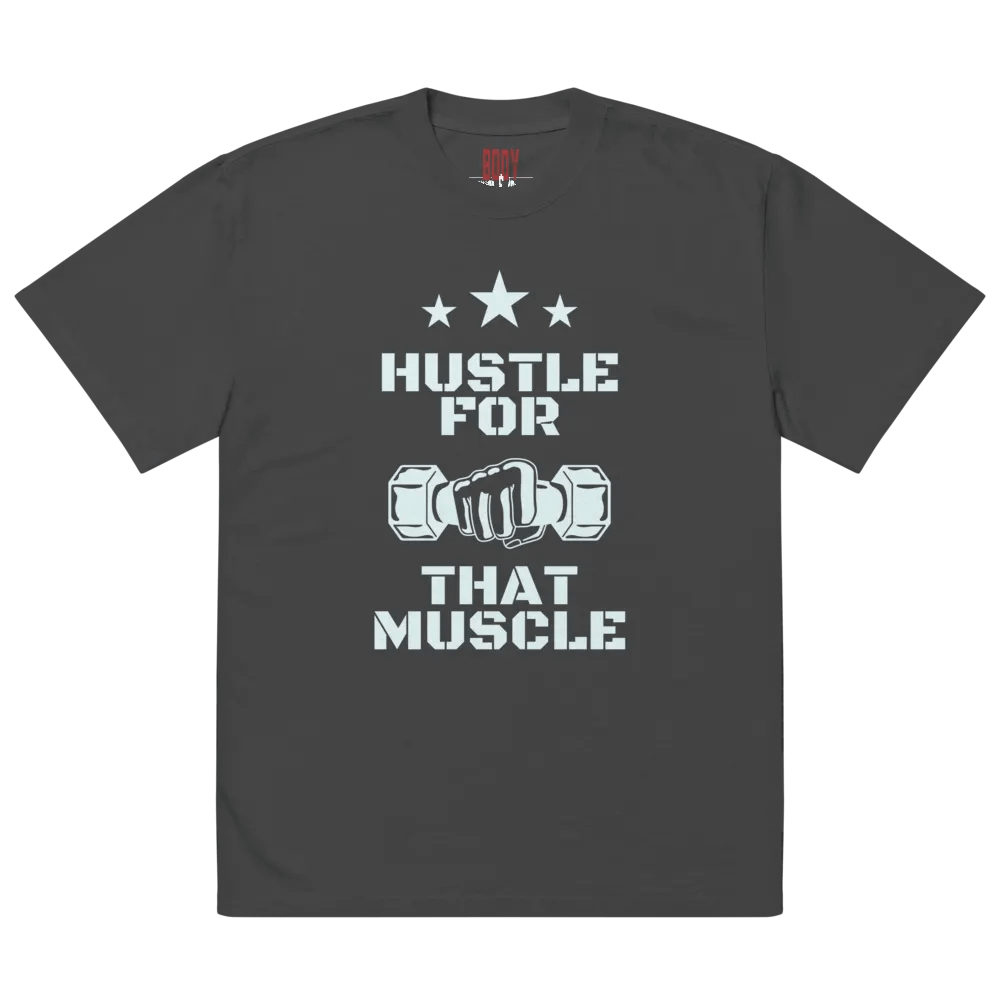 Hustle for that muscle oversized fit t-shirt product image (4)