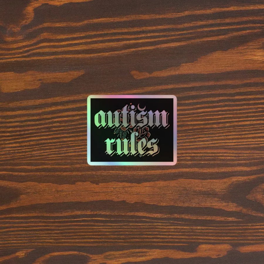 Autism Rules Holographic Sticker Sheet product image (5)