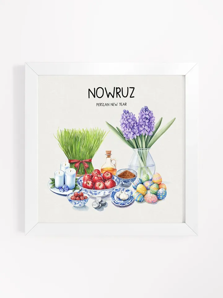 Nowruz Haft-Seen Celebration Poster, Nowruz Watercolor Art, Haft-sin Table, Persian New Year, Persian Art product image (41)