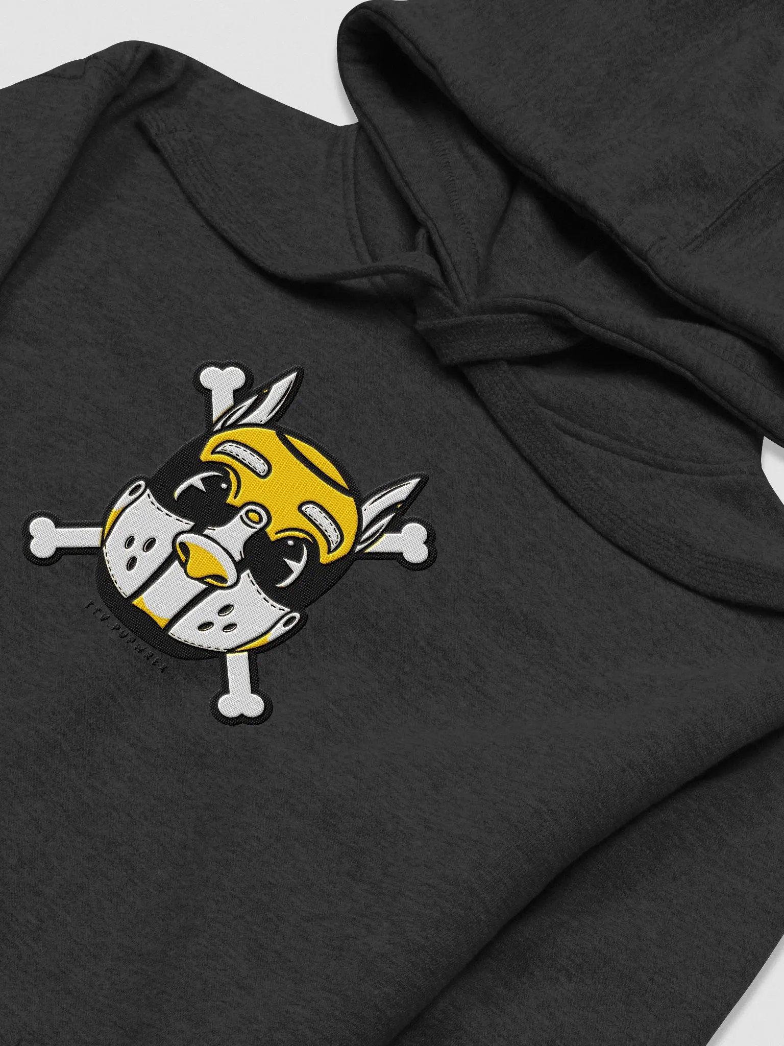 Rubberhose Pup 'n Bone YELLOW - Embroidered Hoodie product image (1)