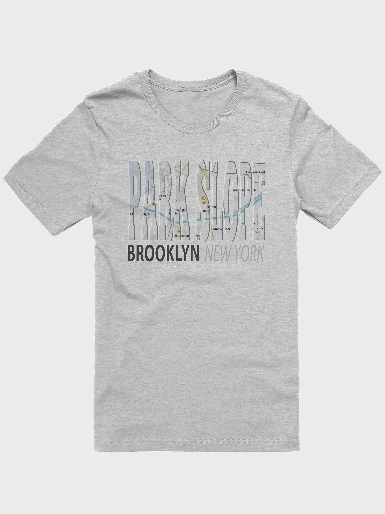 Fun Cool Park Slope Brooklyn New York with Subway Map T-Shirt product image (3)