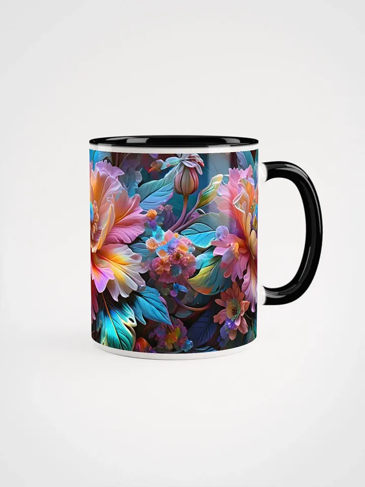 Coffee Mug with Color Inside - Iridescent Flowers product image (2)