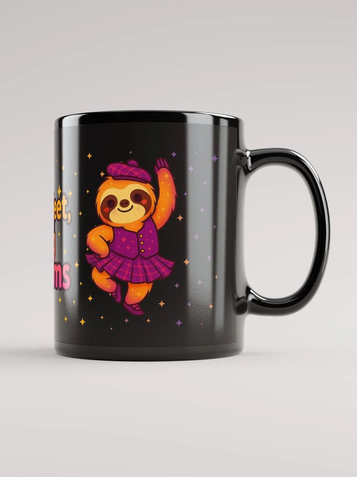 Tiny Feet Big Dreams Sloth Mug – Highland Dance Gift for Girls, Cute Scottish Dancer Coffee Cup product image (1)