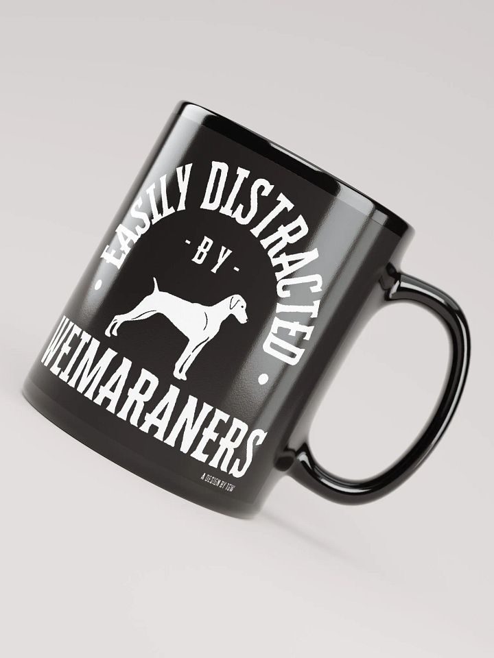 Easily Distracted (wht) - Black Glossy Mug product image (2)
