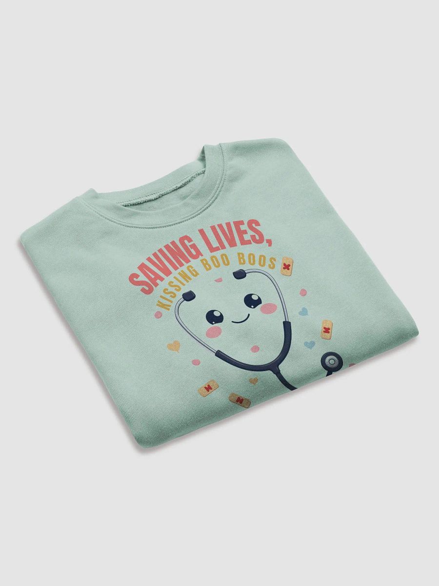 Smiling Stethoscope Crop Sweatshirt product image (19)