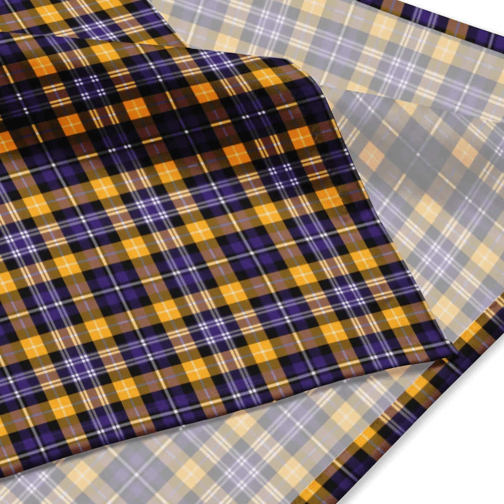 Purple and Yellow Gold Sporty Plaid Bandana product image (2)