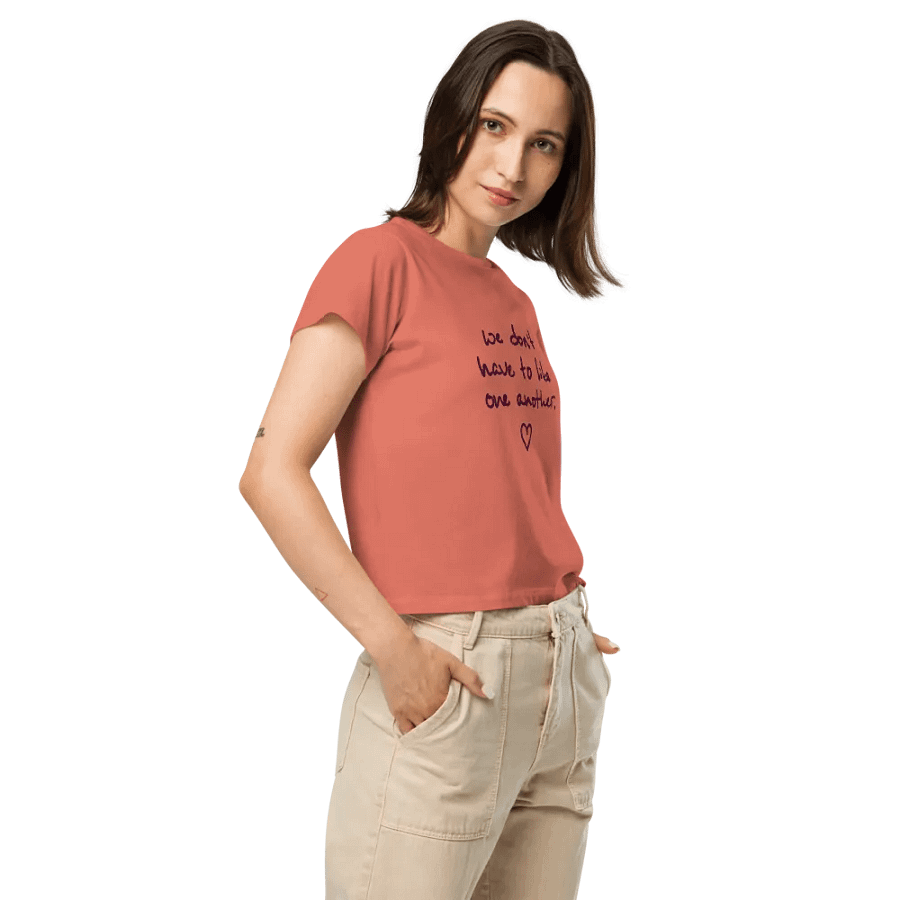 ONE ANOTHER (maroon design) printed waist-length tee product image (4)
