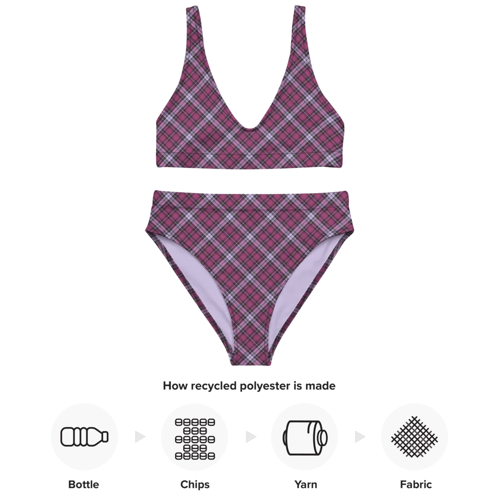 Bright Purple Plaid Bikini product image (10)